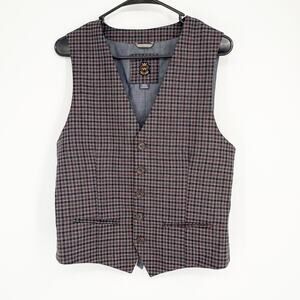 Wallin & Bros 100% Wool Plaid Vest Size Small Steampunk Academic Business Casual